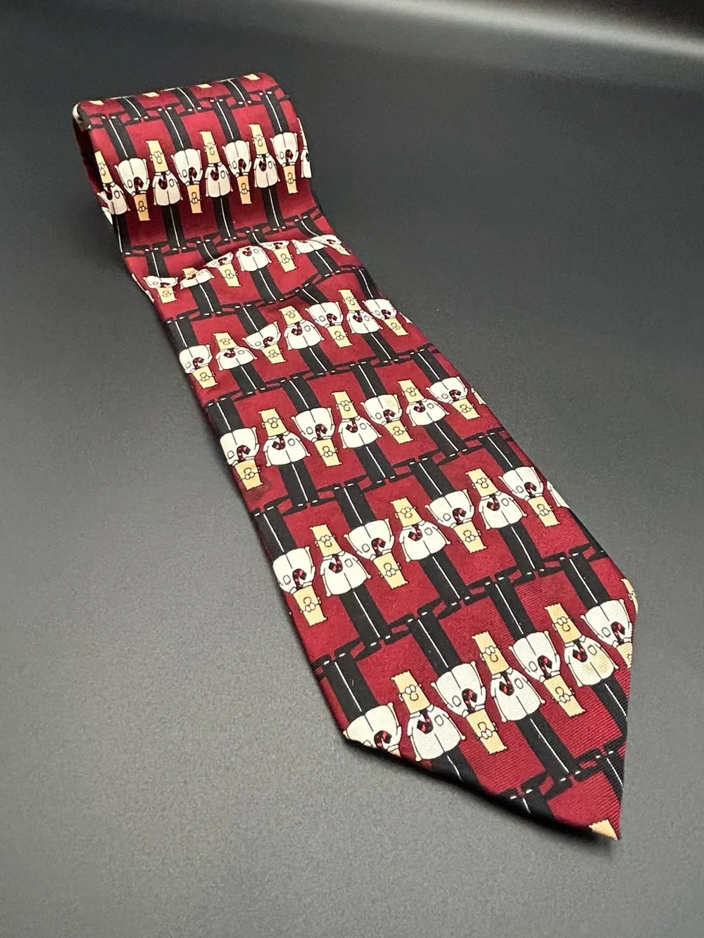 Dilbert Softwear Men's Necktie Dilbert Updated Trad 100% Silk Made in USA NWOT